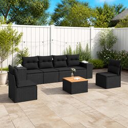 Practical 7 Piece Garden Sofa Set for Outdoor Use