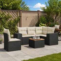 Practical 6 Piece Garden Sofa Set for Outdoor Living