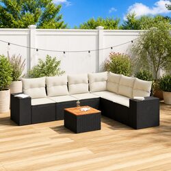 7 Piece Garden Sofa Set for Practical Outdoor Living