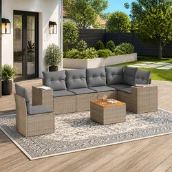 Practical 7 Piece Sofa Set for Outdoor Gatherings