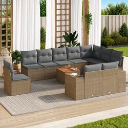 Practical 11 Piece Garden Sofa Set for Your Outdoor Needs