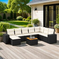 Versatile 9 Piece Outdoor Sofa Set for Various Spaces