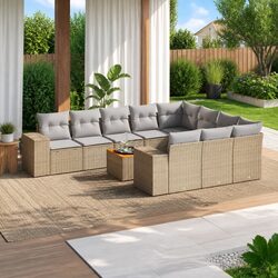 11 Piece Patio Sofa Set for Outdoor Comfort and Convenience