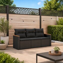 Practical Black Garden Sofa Set for Your Outdoor Space