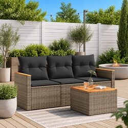Comfortable 4-Piece Modular Garden Sofa Set for Patios