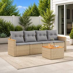 Practical 5 Piece Outdoor Garden Sofa Set for Your Home