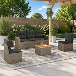 Practical 6-Piece Sofa Set for Your Patio or Backyard