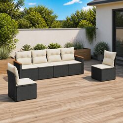 Practical 6-Piece Garden Sofa Set for Any Outdoor Area