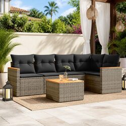 Versatile 6-Piece Outdoor Sofa Set with Storage