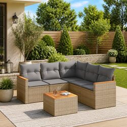 Versatile 6 Piece Garden Sofa Set for Outdoor Living