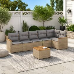 Practical 7 Piece Garden Sofa Set for Outdoor Living