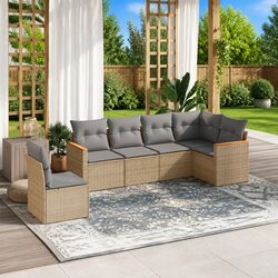 Practical 6-Piece Garden Sofa Set for Everyday Use