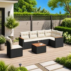 7-Piece Modular Garden Sofa Set for Versatile Use