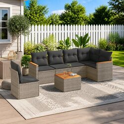 Perfect Addition for Outdoor Gatherings: 7-Piece Sofa Set