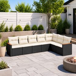 Practical 7 Piece Garden Sofa Set for Outdoor Living