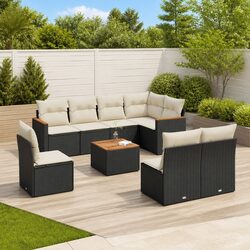 Versatile Outdoor Sofa Set - 9 Pieces with Cushions