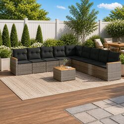 Practical 10-Piece Garden Sofa Set for Outdoor Use