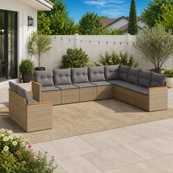 Versatile 10 Piece Garden Sofa Set for Outdoor Living