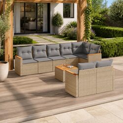 Practical 9 Piece Garden Sofa Set for Any Outdoor Area