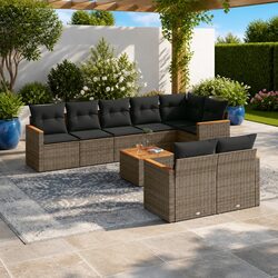 Practical 9 Piece Outdoor Sofa Set for Your Home