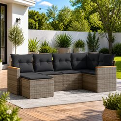 Practical 6-Piece Garden Sofa Set for Outdoor Living