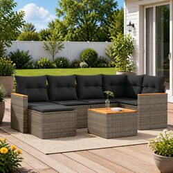 7 Piece Garden Sofa Set for Outdoor Spaces