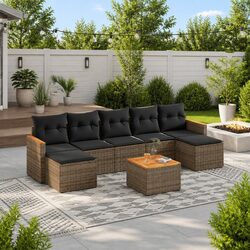 Practical 8 Piece Garden Sofa Set for Your Outdoor Needs