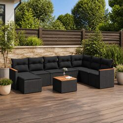 Practical 9-Piece Garden Sofa Set for Relaxing Outdoors