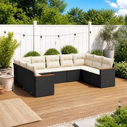 Practical 9 Piece Modular Garden Sofa Set for Outdoors