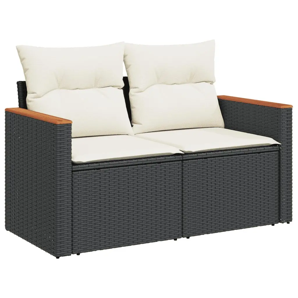 Garden Sofa Set 10 Piece Outdoor Furniture Patio Lounge Black Modular with