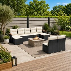 Practical 10-Piece Garden Sofa Set for Any Outdoor Area