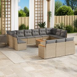 Practical Garden Sofa Set: 14-Piece Outdoor Seating