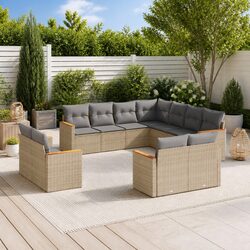 Practical 11 Piece Garden Sofa Set for Your Outdoor Needs
