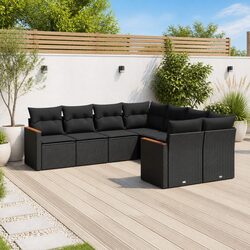 Versatile 8 Piece Garden Sofa Set with Storage Space
