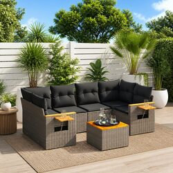 Functional 7-Piece Garden Sofa Set for Any Outdoor Setting