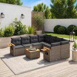 Practical 9 Piece Outdoor Sofa Set for Your Home