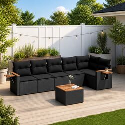 Practical 7 Piece Garden Sofa Set for Outdoor Use