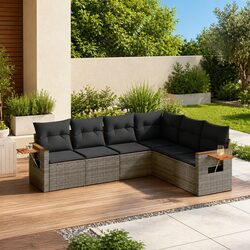 6-Piece Garden Sofa Set Designed for Outdoor Use