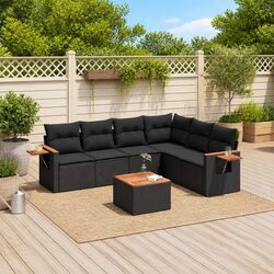 Practical 7 Piece Garden Sofa Set for Outdoor Use
