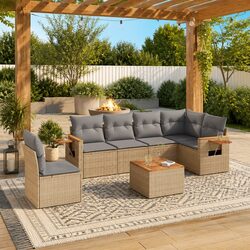 Versatile 7-Piece Garden Sofa Set for Any Outdoor Area