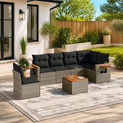 Practical 7 Piece Garden Sofa Set for Everyday Use