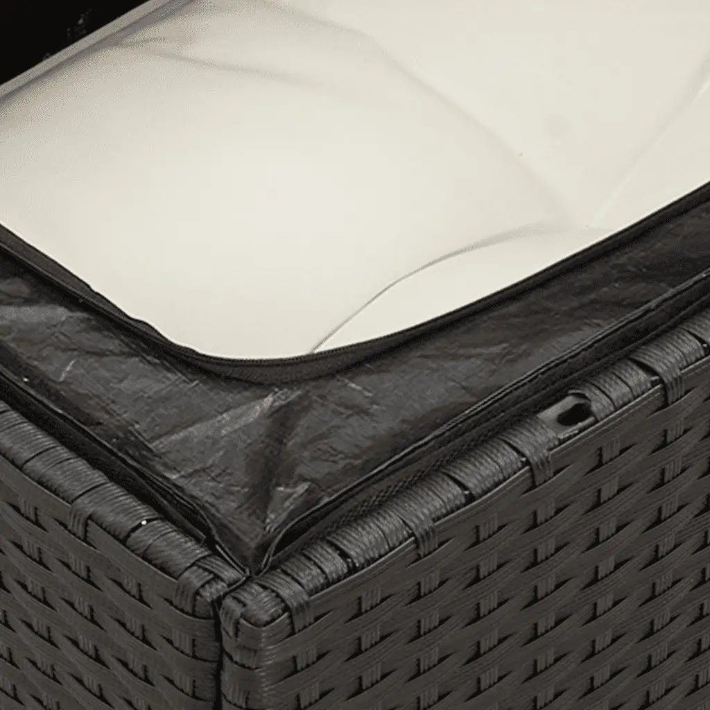 Garden Sofa Set 6 Piece Outdoor Furniture Patio Lounge Black Poly Rattan Modular