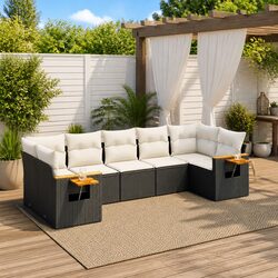 Practical 7 Piece Modular Garden Sofa Set for Outdoors