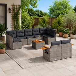 Perfect Fit for Outdoor Gatherings: 10-Piece Sofa Set