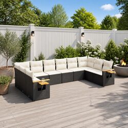 Practical 10-Piece Garden Sofa Set for Outdoor Use