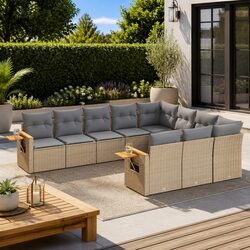 Practical 10-Piece Outdoor Sofa Set for Home Use