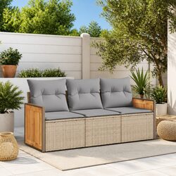 Flexible 3 Piece Garden Sofa Set - Perfect for Patios