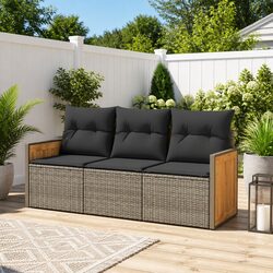 Versatile Grey 3 Piece Garden Sofa Set for Outdoor Use
