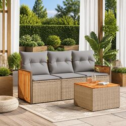 Practical 4-Piece Sofa Set for Outdoor Entertaining
