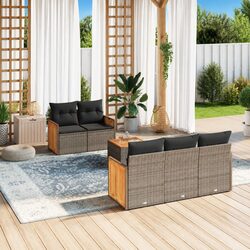 Practical 6 Piece Garden Sofa Set for Your Outdoor Area